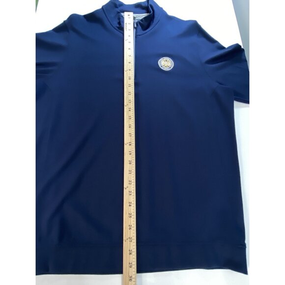 Adidas Adipure Modern Tech PGA Logo Players Navy Blue Mens Large Golf 1/4 Zip - Picture 12 of 16